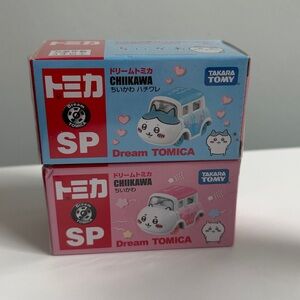 Chiikawa Takara Tomy Dream Tomica DieCast Toy Car set of 2 Chiikawa & Hachiware